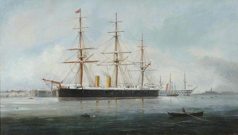 Henry J Morgan HMS 'Hercules' France oil painting art